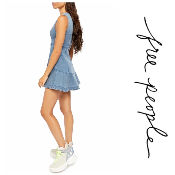 Free People Alex Mini Dress - Ocean spray - Picture 2 of 5